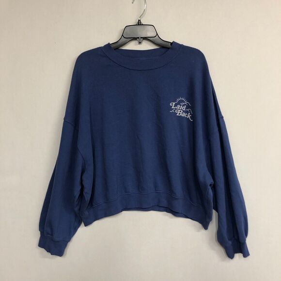 Old Navy Women Pullover Sweatshirt Top Size XL X-Large Blue Cotton Blend B169 15 - Picture 13 of 13